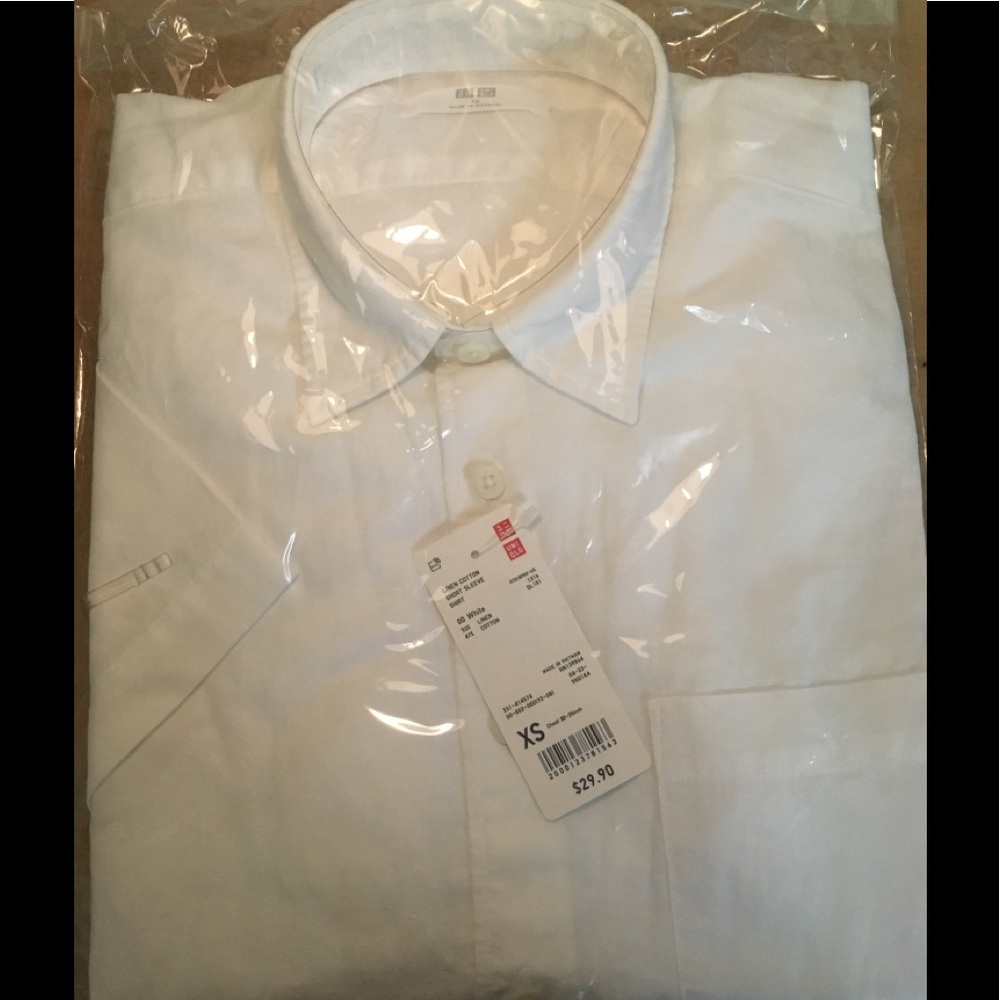 UNIQLO linen short sleeve shirt